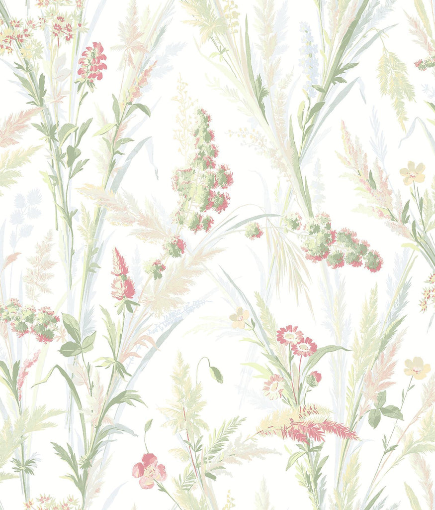 Brewster Home Fashions Hillaire Green Meadow Wallpaper