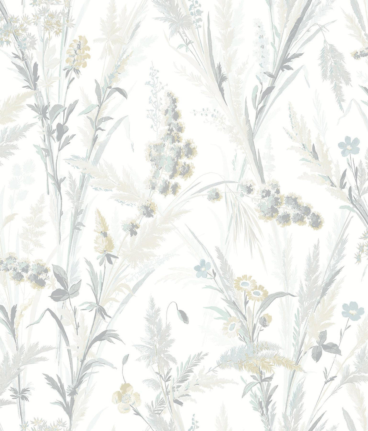 Brewster Home Fashions Hillaire Light Blue Meadow Wallpaper