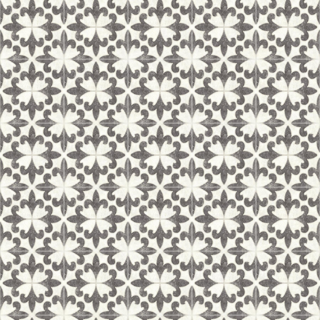 Brewster Home Fashions Remy Black Fleur Tile Wallpaper