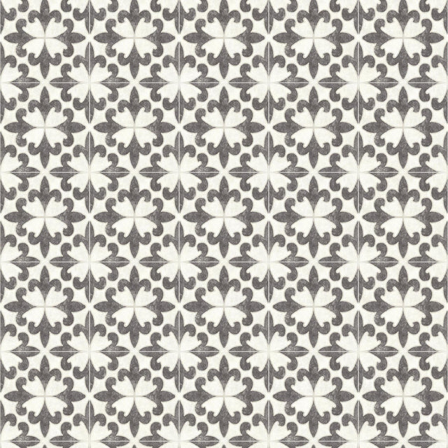 Brewster Home Fashions Remy Black Fleur Tile Wallpaper