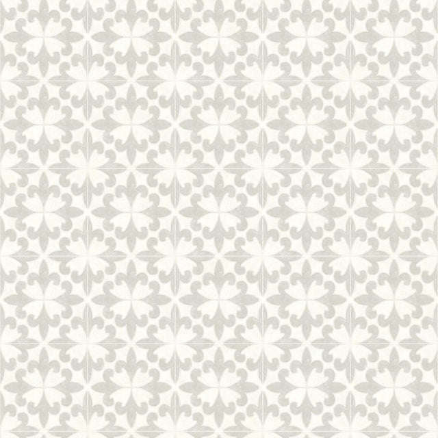 Brewster Home Fashions Remy Light Grey Fleur Tile Wallpaper