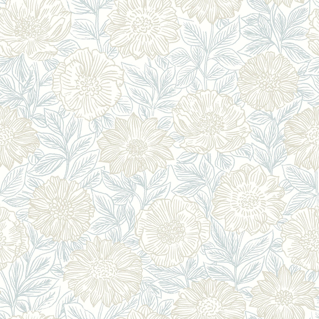 Brewster Home Fashions Faustin Floral Neutral Wallpaper