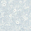 Brewster Home Fashions Agathon Light Blue Floral Wallpaper