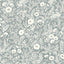 Brewster Home Fashions Agathon Blue Floral Wallpaper