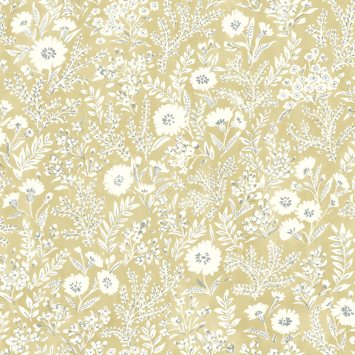 Brewster Home Fashions Agathon Floral Wheat Wallpaper