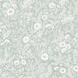 Brewster Home Fashions Agathon Seafoam Floral Wallpaper
