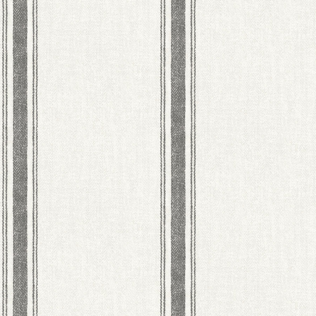 Brewster Home Fashions Linette Black Fabric Stripe Wallpaper