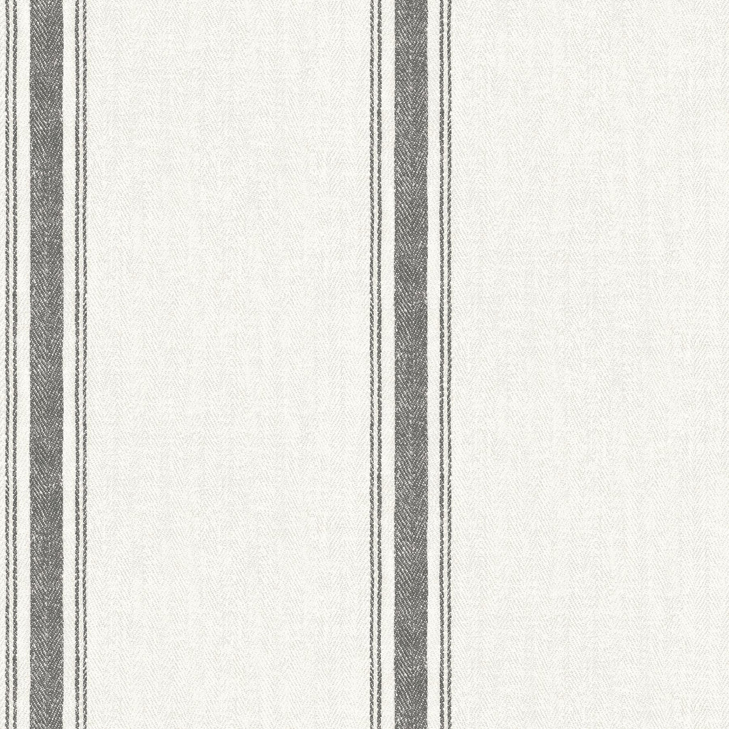Brewster Home Fashions Linette Fabric Stripe Black Wallpaper