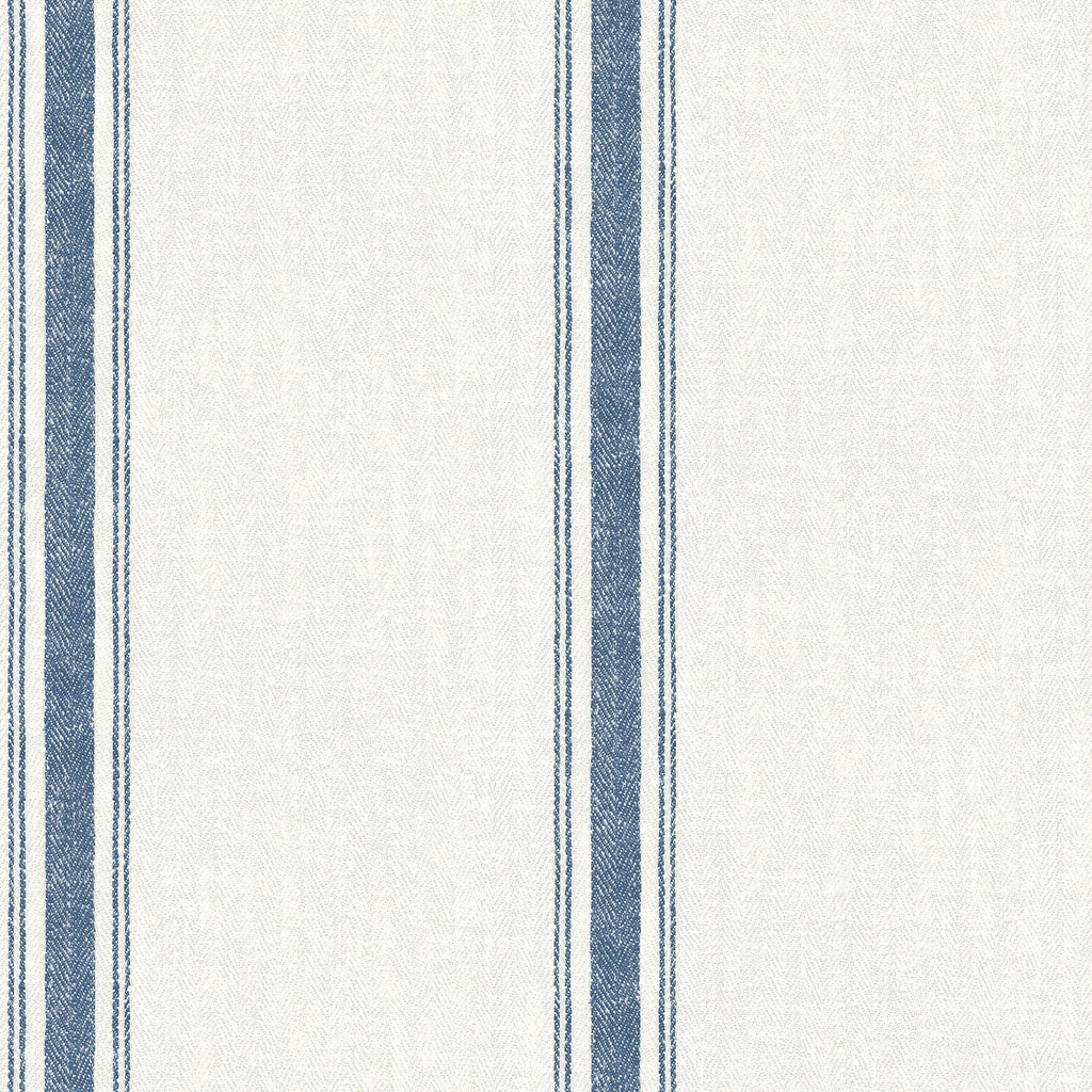 Brewster Home Fashions Linette Navy Fabric Stripe Wallpaper