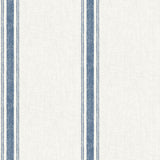 Brewster Home Fashions Linette Fabric Stripe Navy Wallpaper