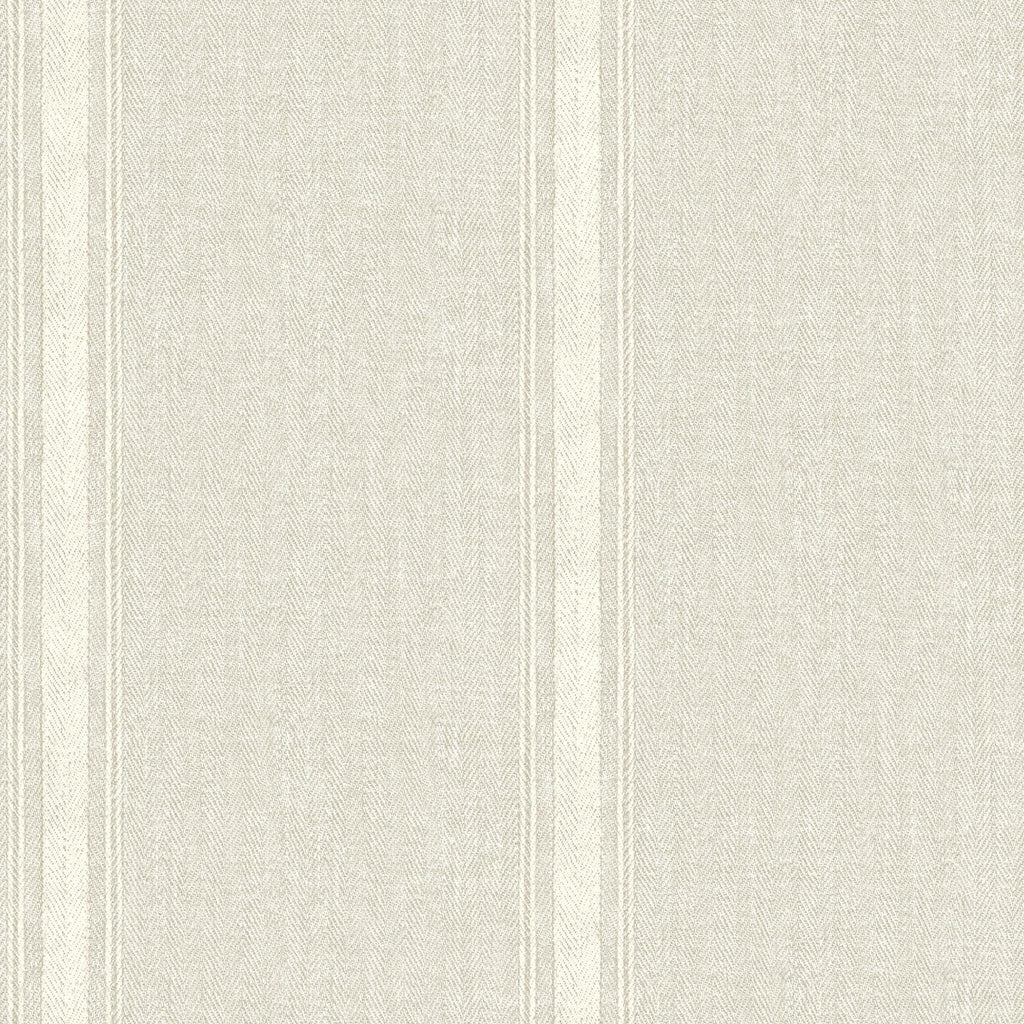 Brewster Home Fashions Linette Beige Fabric Stripe Wallpaper