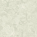 A-Street Prints Bygga Bo Woodland Village Seafoam Wallpaper