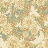 A-Street Prints Drömma Songbirds and Sunflowers Coral Wallpaper