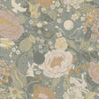 A-Street Prints Vxa Slate Rabbits & Rosehips Wallpaper