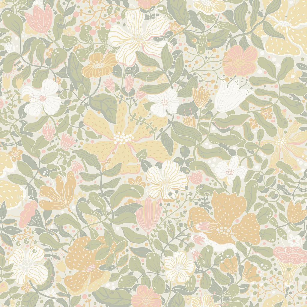 A-Street Prints Midsommar Pastel Floral Medley Wallpaper
