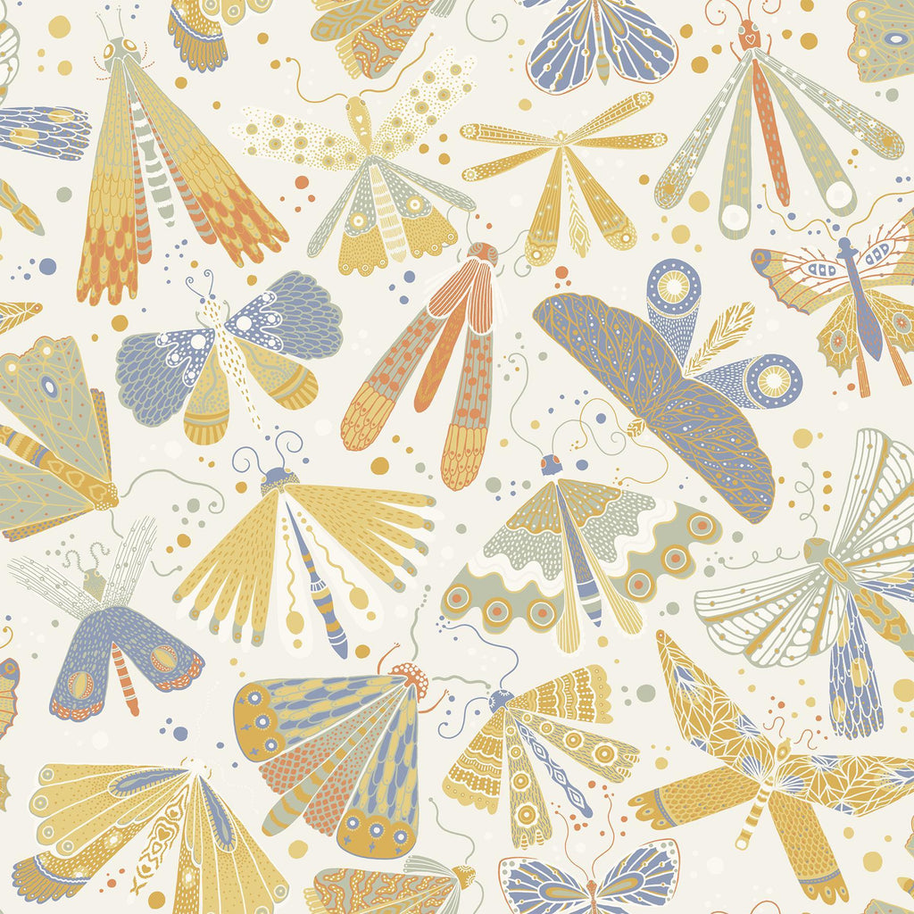 A-Street Prints Flyga Gold Butterfly Bonanza Wallpaper