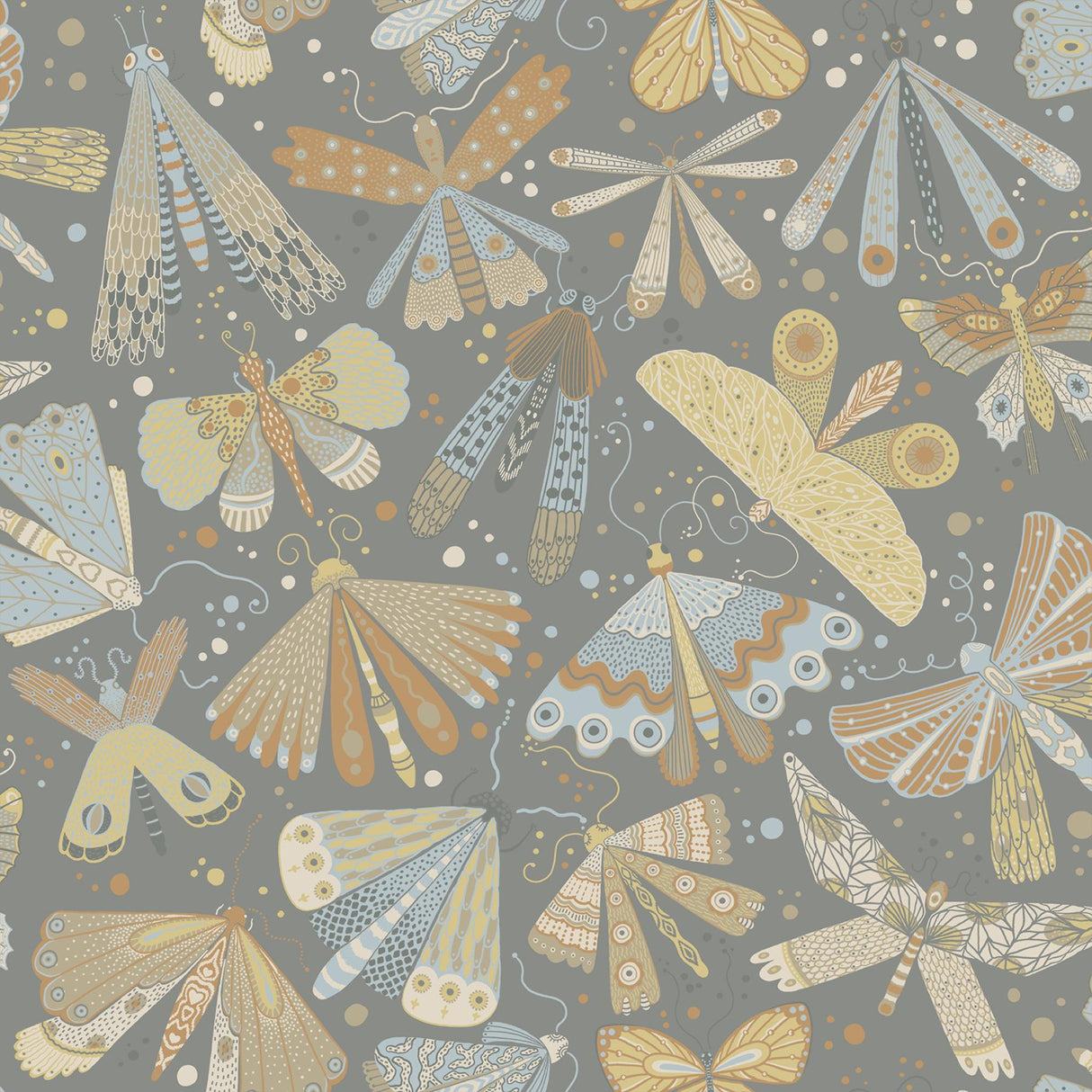 A-Street Prints Flyga Butterfly Bonanza Apricot Wallpaper