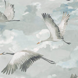 JF Fabrics 2706 Soft greys/Cream/Seafoam/Blues (61) Mural