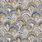 JF Fabrics 2706 Dark Blue/Sky Blue/Taupe/Cream/Gold (67) Wallpaper