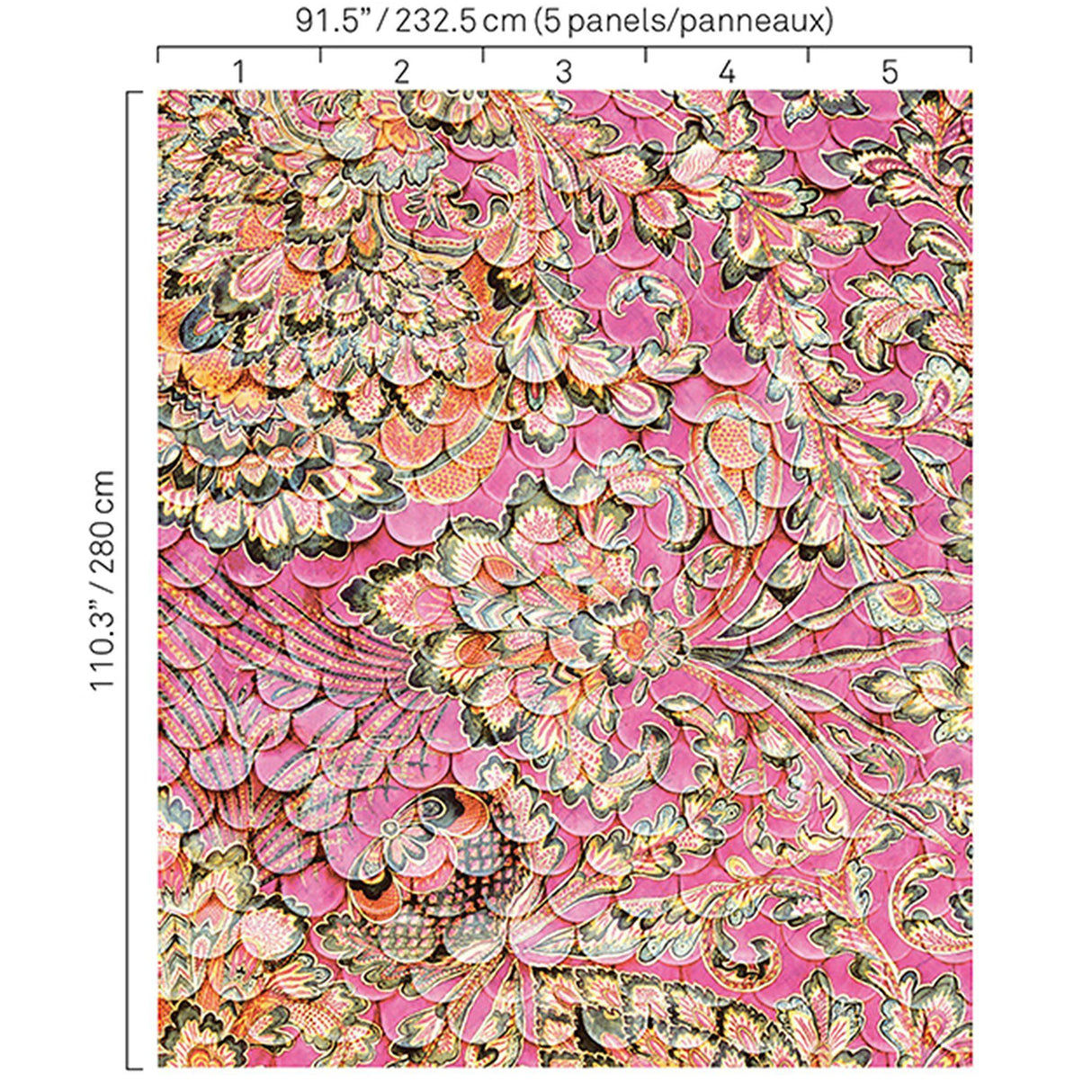 JF Fabrics 8164 Orange/Rust (47) Mural