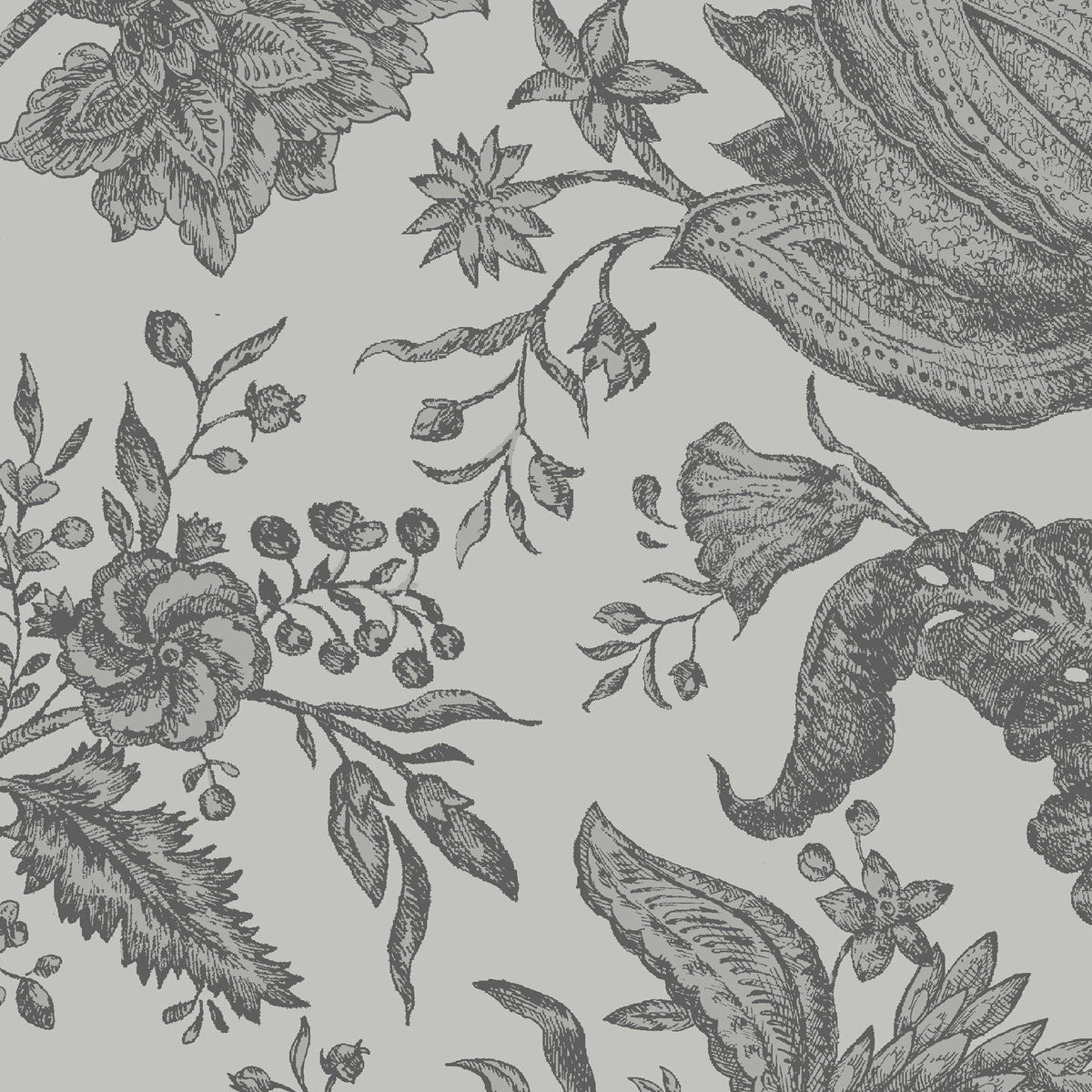 JF Fabrics 8167 Grey/Silver (95) Wallpaper
