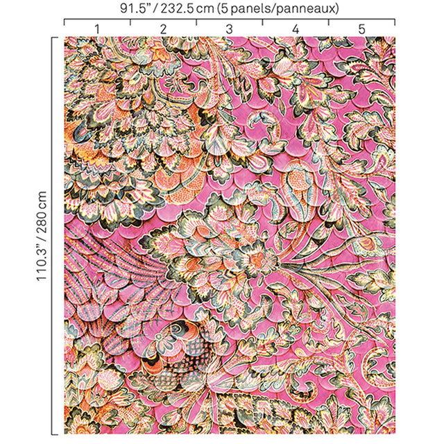 JF Fabrics 8192 Orange/Rust (47) Mural