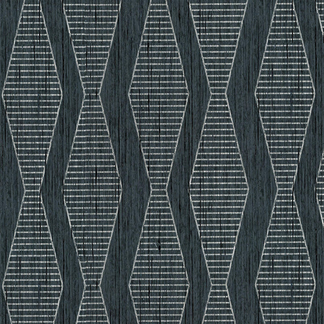 JF Fabrics 9223 Black/Silver (98) Wallpaper