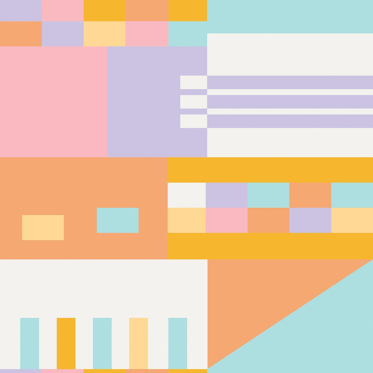 Brewster Home Fashions Multi Warm Kiki Shapes Peel & Stick Wallpaper