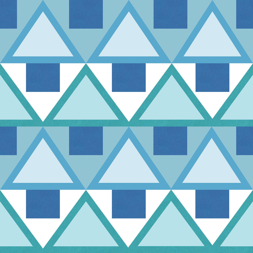 Brewster Home Fashions Madaket Geometric Peel & Stick Blue Wallpaper