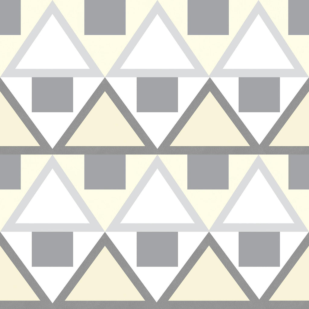 Brewster Home Fashions Grey Madaket Geometric Peel & Stick Wallpaper