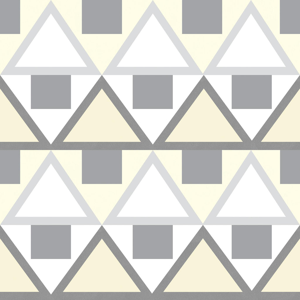 Brewster Home Fashions Madaket Geometric Peel & Stick Grey Wallpaper