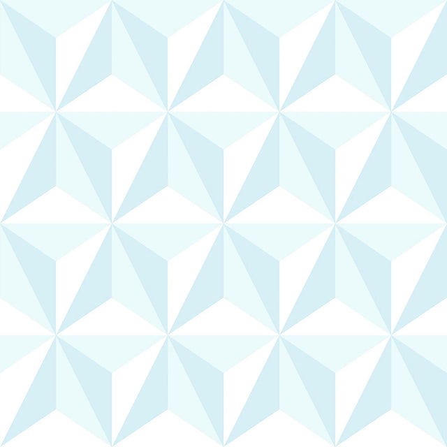 Brewster Home Fashions Adella Sky Blue Geometric Wallpaper