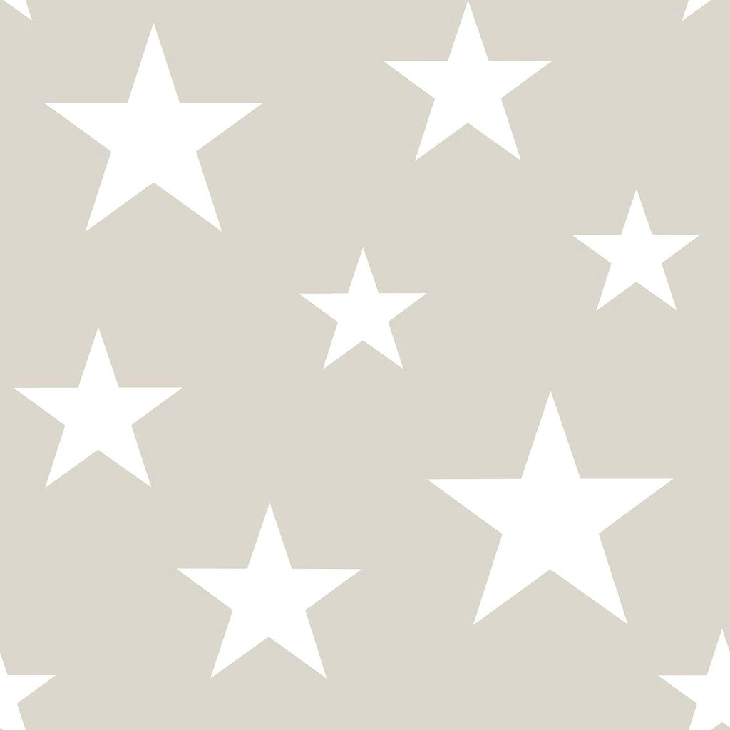 Brewster Home Fashions Amira Stars Taupe Wallpaper