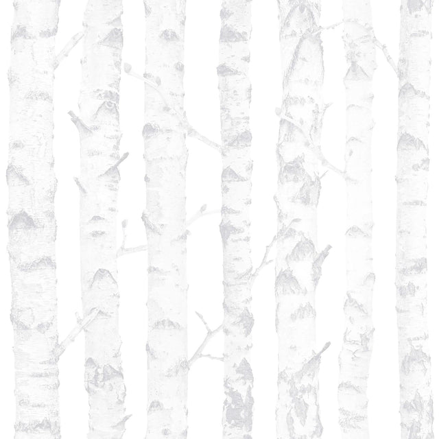 Brewster Home Fashions Birdie Grey Birch Wallpaper