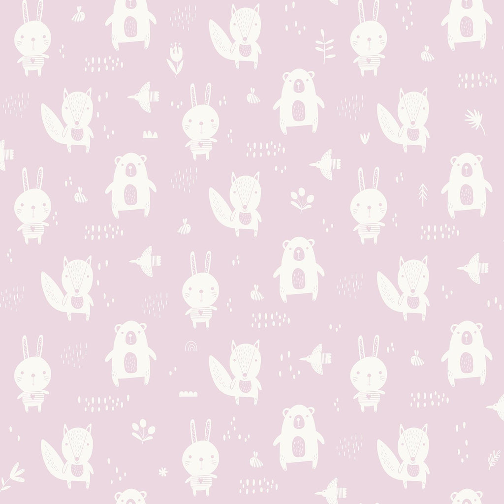 Brewster Home Fashions Bitsy Woodland Pink Wallpaper