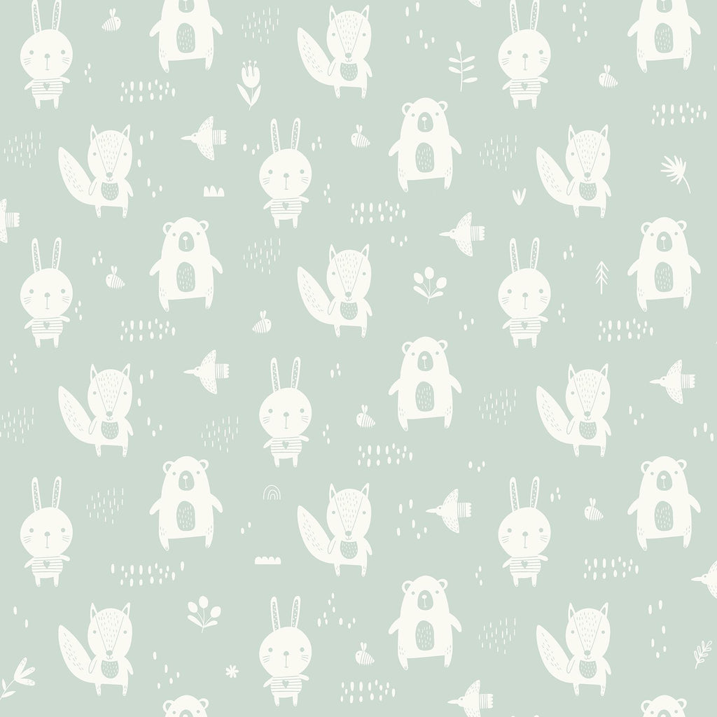 Brewster Home Fashions Bitsy Woodland Mint Wallpaper