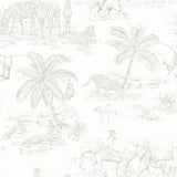 Brewster Home Fashions Boheme Platinum Animals Wallpaper