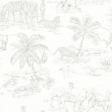 Brewster Home Fashions Boheme Animals Platinum Wallpaper