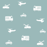 Brewster Home Fashions Briony Vehicles Blue Wallpaper