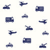 Brewster Home Fashions Briony Navy Vehicles Wallpaper