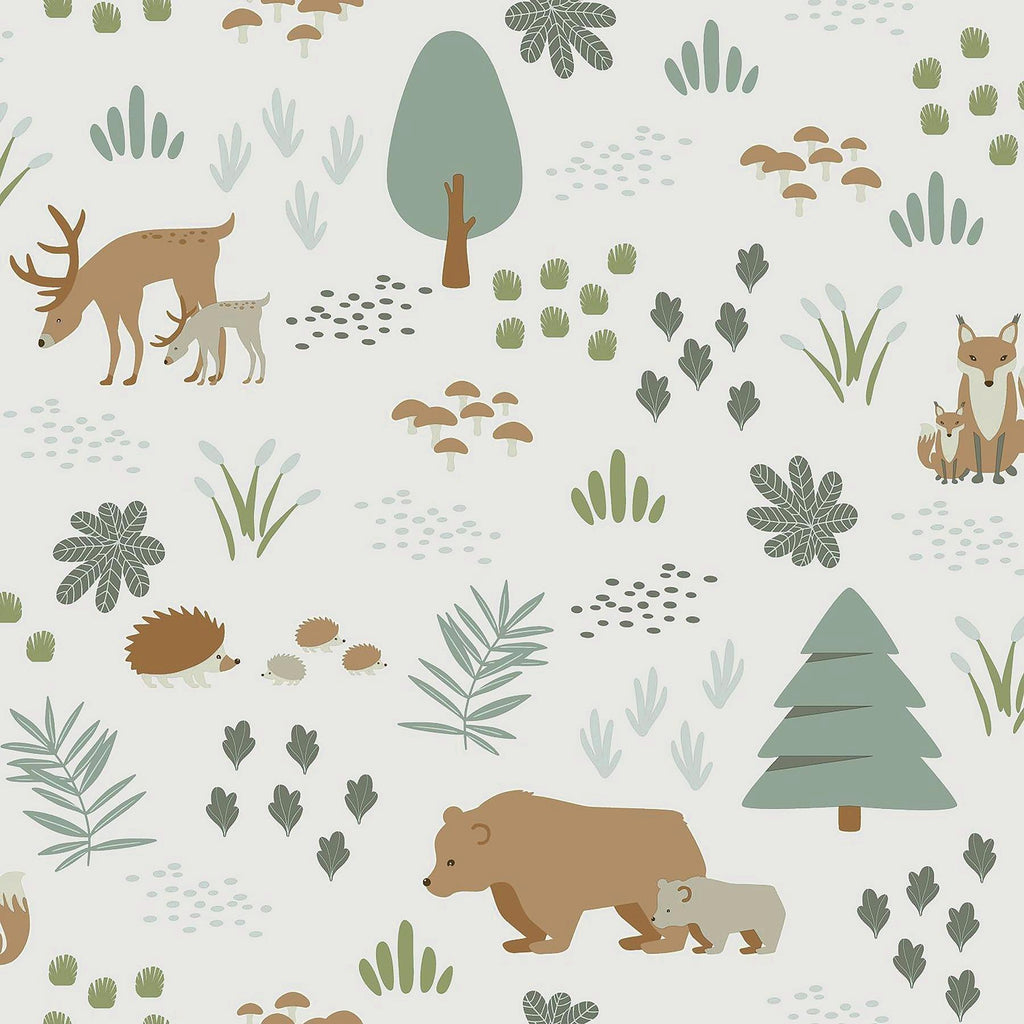 Brewster Home Fashions Finola Moss Bears Wallpaper