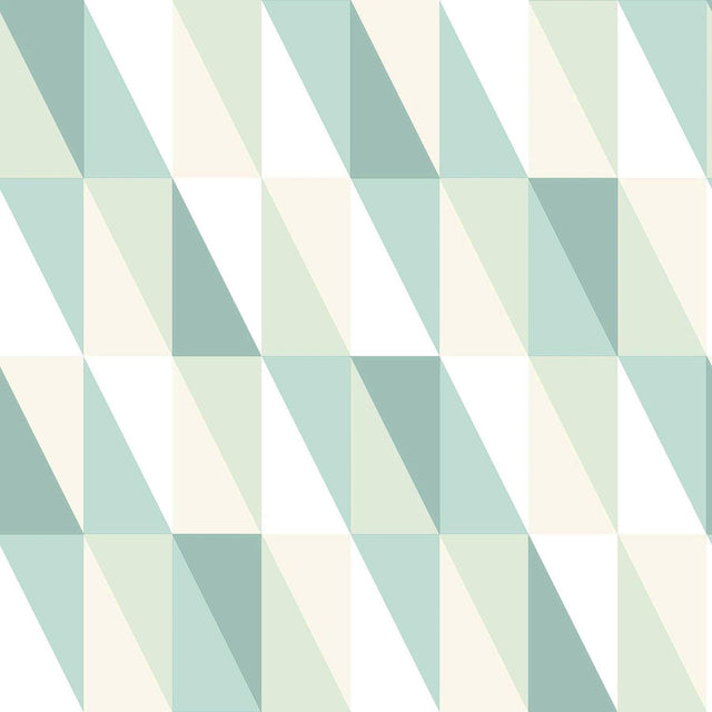 Brewster Home Fashions Inez Teal Geometric Wallpaper
