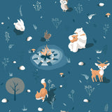 Brewster Home Fashions Jesper Blue Campfire Wallpaper