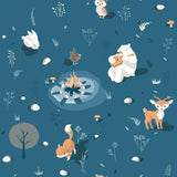 Brewster Home Fashions Jesper Campfire Blue Wallpaper