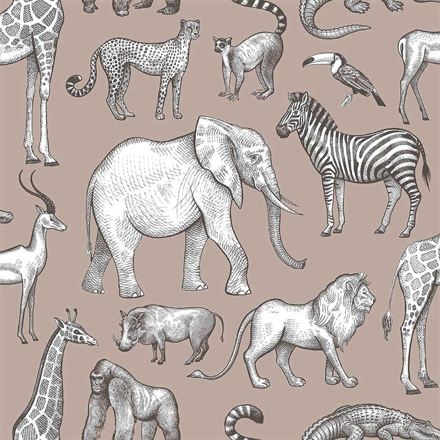 Brewster Home Fashions Kenji Light Brown Safari Wallpaper