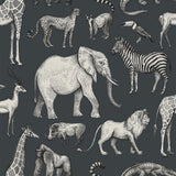 Brewster Home Fashions Kenji Safari Navy Wallpaper