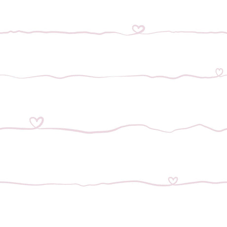 Brewster Home Fashions Love & Hearts Pink Script Wallpaper