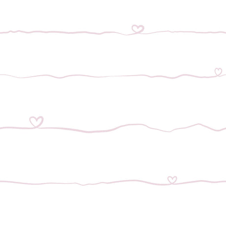 Brewster Home Fashions Love & Hearts Script Pink Wallpaper