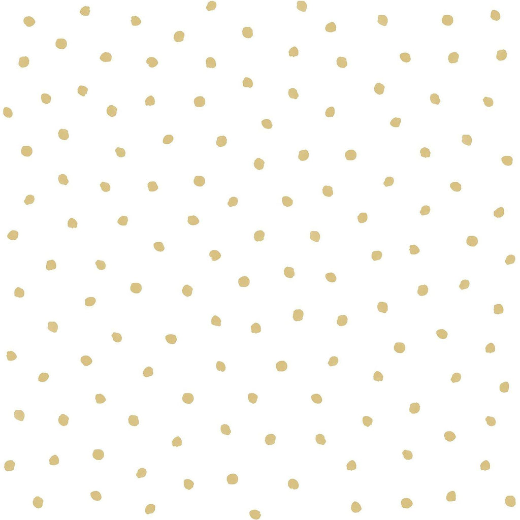 Brewster Home Fashions Pixie Gold Dots Wallpaper