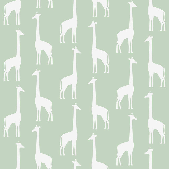 Brewster Home Fashions Vivi Sage Giraffe Wallpaper